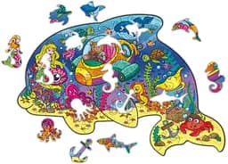 Деревянный пазл в коробке Дельфин.