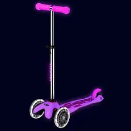 Самокат дитячий Micro Mini Deluxe Glow LED 3-колісний морозний рожевий (MMD217) - мініатюра 6