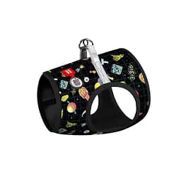 Шлея для собак м'яка Waudog Clothes з QR-паспортом малюнок Рік та Морті 2 ХS1 B 24-27 см C 18-2