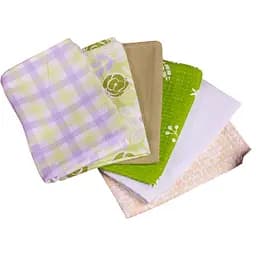 Набір вафельних рушників MirSon №619 Green leaves 90х45 см 6 шт. (2200006740476)