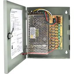 Импульсный блок питания Voltronic 12V-15A/9CH в боксе с замком перфорированный, 9-ти канальный, Q20