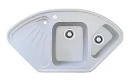 Кухонна мийка Adamant CONSENSUS old stone 1045x575x190 мм, кутова з крилом 104,5 см - мініатюра 1