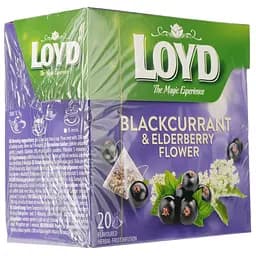 Чай фруктовий LoydBlackcurrant&Elderberry, Чорна смородина та Бузина, в пірамідках, 40 г - мініатюра 3