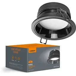 Світильник Videx під лампу GX53 врізний Чорний (VL-SPF28R-B)