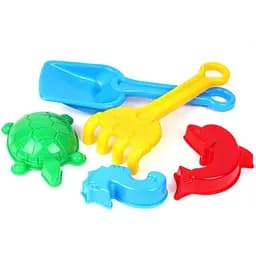 Набор лопатки+грабельки+3 пасочки ТехноК 2254 Синий