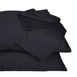 Літній постільний комплект MirSon Line Satin Light Pro Black Eco-Soft King Size (2200010973051) - мініатюра 6