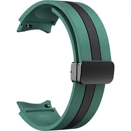 Браслет Cls-way-black Samsung Galaxy Watch 6 Classic 43mm 6 Classic 47mm - темно-зелено-чорний ширина кріплення 20мм силікон Watchbands (W48-1WB90276659)