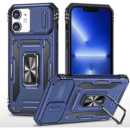 Чохол Epik ударостійкий Camshield Army Ring для Apple iPhone 11 (6.1) Синій/Navy