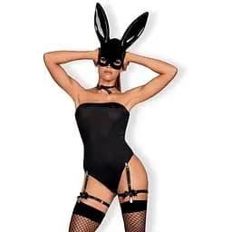 Еротичний костюм кролика Obsessive Bunny costume S/M, Black