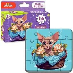Пазл детский макси Котик 2 Ludum ME5032-03, 16 крупных элементов