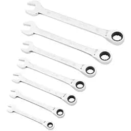 Ключі комбіновані з тріщаткою Stanley М8-М19 хром-ванадієві комплект 7 шт. (STMT82846-0)