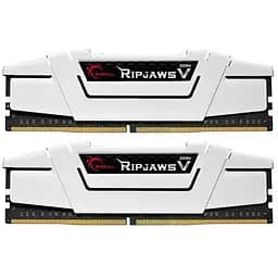 Пам'ять 16Gb x 2 DDR4 3600 MHz G.Skill Ripjaws V білий 18-22-22-42 1.35V з радіатором (F4-3600C18D-32GVW)