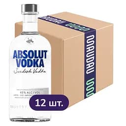 Упаковка горілки Absolut 40% 8.4 л (0.7 л х 12 шт.)