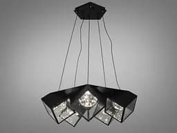 Люстра світлодіодна Diasha 6188-5 Loft, 5 плафонів, 20W, чорний, мінімалізм, модерн