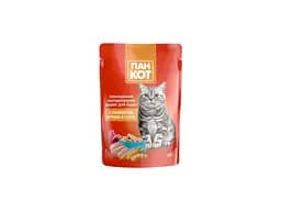 Вологий корм для кішок Пан Кот курка в соусі 100 г (4820111140985)
