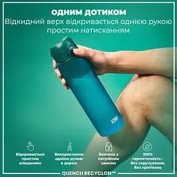 Пляшка для води ION8 1000 мл (ЭКО бутылка) BPA Free, Aqua (I8RF1000AQU) - мініатюра 2
