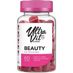 Натуральная добавка VPLab UltraVit Gummies Beauty Hair Skin Nails 60 жевательных конфет