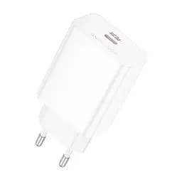 Мережевий зарядний пристрій Borofone BA21A Pro Long journey single port PD20W charger білий