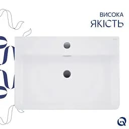 Раковина підвісна Qtap Nando LT 610х420х140 White з донним клапаном QT12112173WN47326 - мініатюра 4