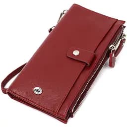 Стильний та яскравий жіночий гаманець-клатч ST Leather 19433 бордовий - мініатюра 10
