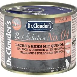 Вологий корм для дорослих котів Dr.Clauder’s Best Selection №4 курка та лосось з кіноа 200 г