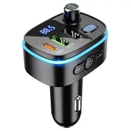 FM-трансмитер Hoco E62 Fast PD20W + QC3.0 car BT FM transmitter Черный