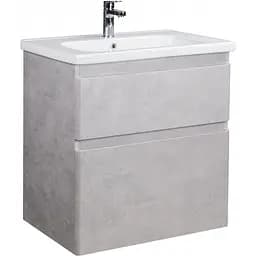 Тумба Мойдодир Палермо 70-U з умивальником ID-70 бетон світлий Сірий