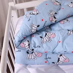 Ковдра MirSon антиалергенна дитяча зима Kids Time 20-0037 Cute blue zebra 110x140 см EcoSilk (2200009663932) - мініатюра 4