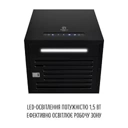 Витяжка острівна Perfelli Design Quattro 41 Nero Silenzio - мініатюра 5