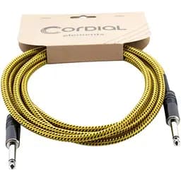 Коммутационный кабель инструментальный Cordial Jack 6.3 - Jack 6.3 3 м EI 3 PP TWEED-YE
