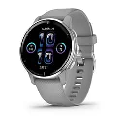 Смарт-годинник Garmin Venu 2 Silver S. Steel Bezel w. Powder G. Case and S. Band (010-02496-00/10)