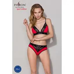 Еластичний топ з мереживом Passion TOP red-black L - мініатюра 5