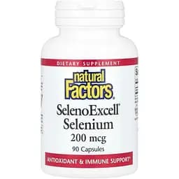 Селен Natural Factors SelenoExcell Selenium 200 мг 90 капсул