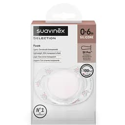 Пустушка фізіологічна Suavinex Poetry 0-6 місяців світло-рожева з малюнком (308929)