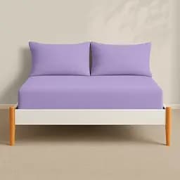 Простирадло Cosas на резинці фланель 80х160 lavender, лаванда (Flannel_25Lavender_80x160x20) - мініатюра 4