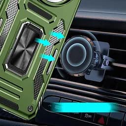 Чохол Epik ударостійкий Camshield Army Ring для Xiaomi Redmi Note 14 Pro 4G/5G/Poco X7 Оливковий/Army Green - мініатюра 4