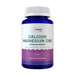 Кальцій, магній, цинк Sunny Caps Calcium Magnesium Zinc 60 капсул