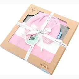 Детский плед вязаный Ideia + шапочка розовый 90х70 см (8-29909 розовый)