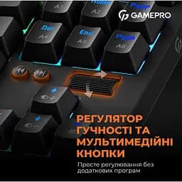 Клавіатура GamePro Red з Hot-Swap RGB Black дротова механічна (MK180B) - мініатюра 9