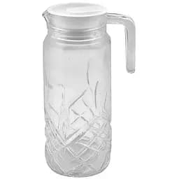 Графин стеклянный с пластиковой крышкой 1000ml MS-2689