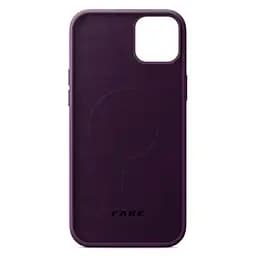 Кожаный чехол-панель для Apple iPhone 12 Pro Max, FAKE Leather Case, фиолетовый, искусственная кожа, премиум, противоударный, защита всего корпуса, с мягкой подкладкой, поддержка MagSafe и беспроводной зарядки, ArmorStandart (ARM61388) - мініатюра 2