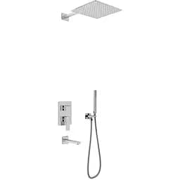 Душова система Kohlman Excelent 35 chrome + BOX прихованого монтажу QW211HQ35, Хром