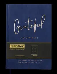 Блокнот діловий Buromax Grateful А5 96 арк. в крапку обкладинка штучна шкіра синій (BM.295319-02) - мініатюра 2