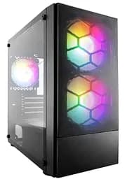 Корпус 1stPlayer X4-M-BK-2F1P-1F1 Black без БП