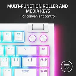 Клавіатура Razer BlackWidow V4 75% Mechanical Orange Switch USB White (RZ03-05001700-R3M1) - мініатюра 4