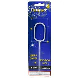 Бенгальська свічка-цифра "0" Pelican 860020 Срібло (2000990576767)