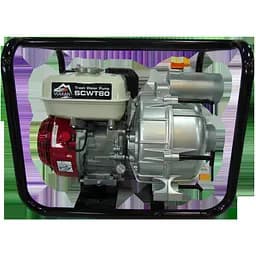 Мотопомпа рукав 75мм, 58м3/час, дв. Honda GX200, подъем 26м, грязная вода, SCWT80H