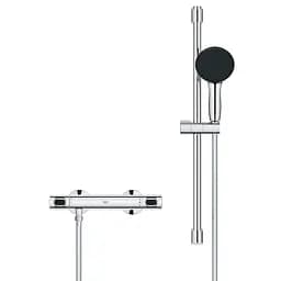 Набір змішувачів Grohe Quickfix термостат для душу з душовим гарнітуром Precision Flow THM та змішувач для раковини StartEdge S-Size UA202503TE, Хром - мініатюра 4