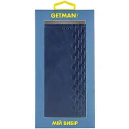 Шкіряний чохол-книжка Getman Cubic PU для Apple iPhone 13 6.1" Синій - мініатюра 4