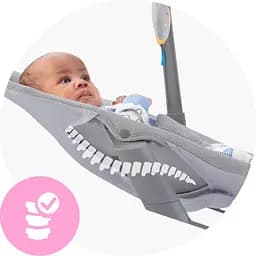 Шезлонг-гойдалка Kinderkraft Calmee сірий (00-00305093) - мініатюра 5